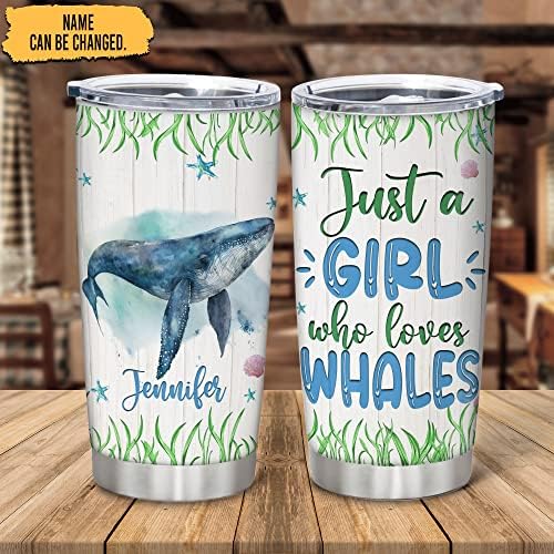 Hyturtle Custom Whales Stainless Steel Tumbler 20oz With Lid