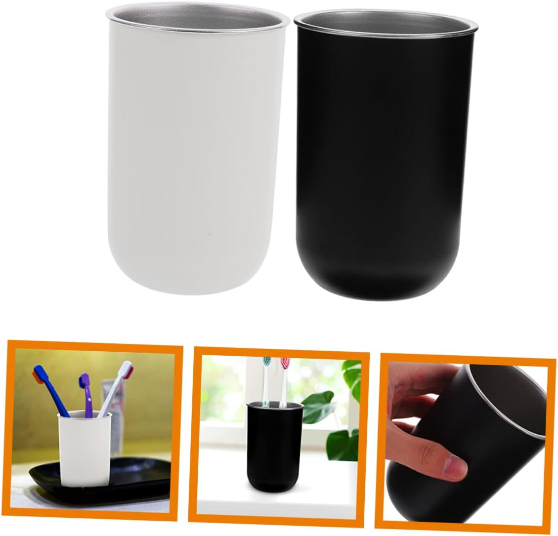 2pcs Boys and Girls Unbreakable Toothbrush Cup Set Holder