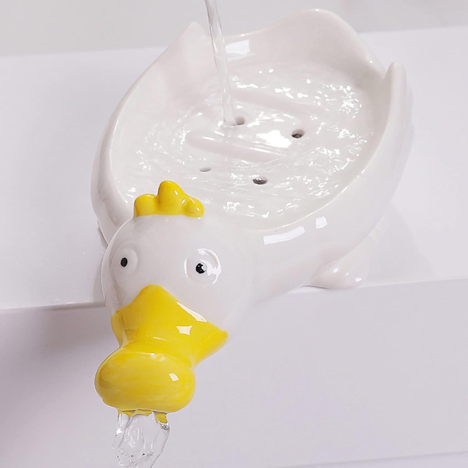 Cool Ceramic Soap Dish Duck Design for Bathroom Decor