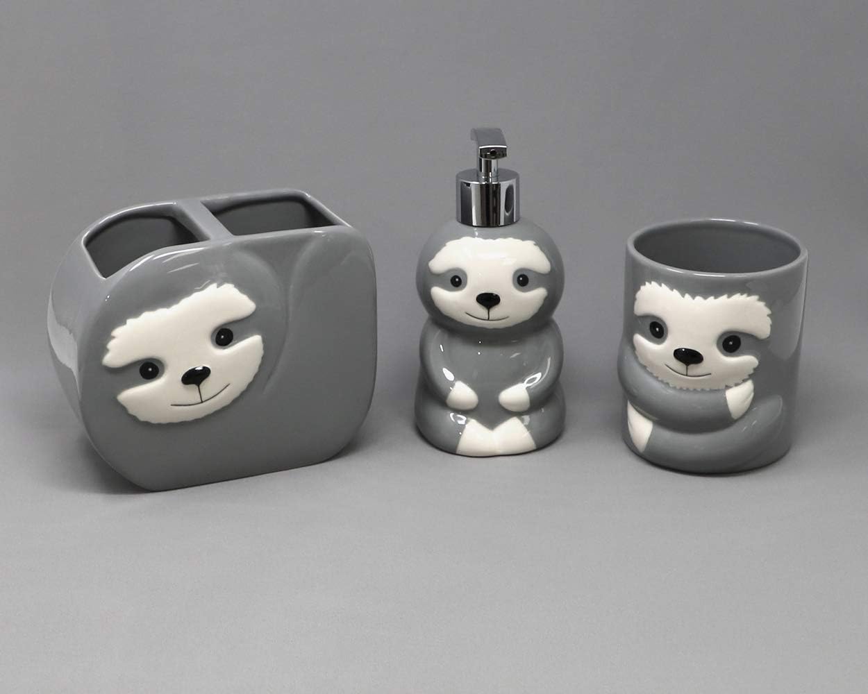 Isaac Jacobs Ceramic Sloth Soap Dispenser 12 Oz