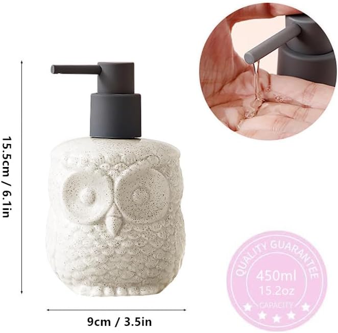 Sylfu Owl Ceramic Liquid Soap Dispenser