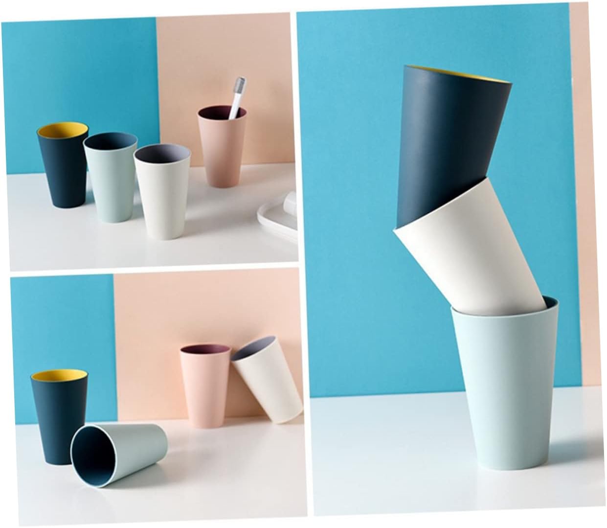 Elegant Family Toothbrush Tumbler for Bathroom Kitchen Travel