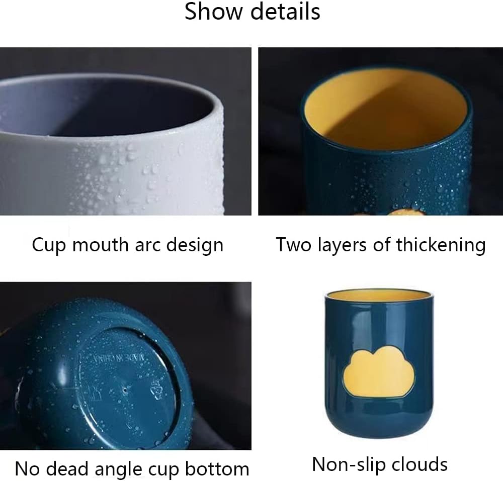 Cloud Mouthwash Cup Home Brushing Cup Creative Cutesy DesignLight Pink Off White