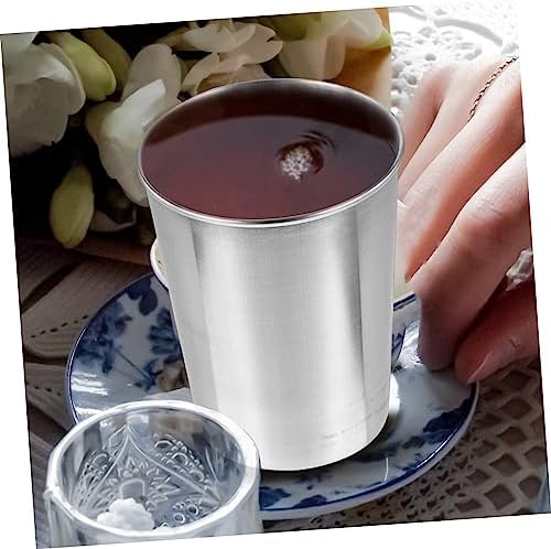 Luxshiny bathroom tumbler stainless steel mouthwash cup for home and travel 180ml