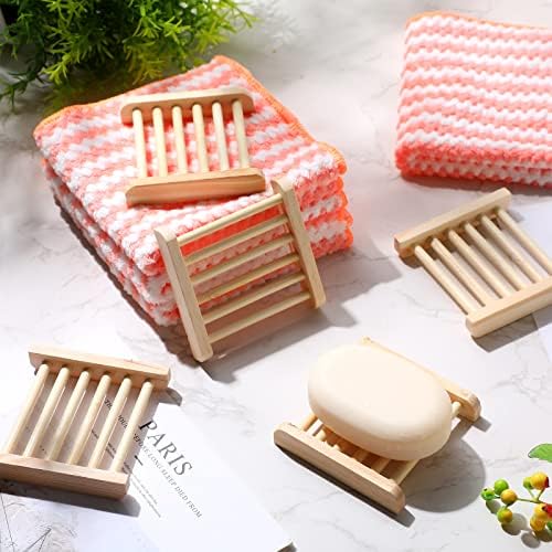 Bath Hand Drying Wooden Soap Holder Reusable Bamboo Sink 50-Piece Set