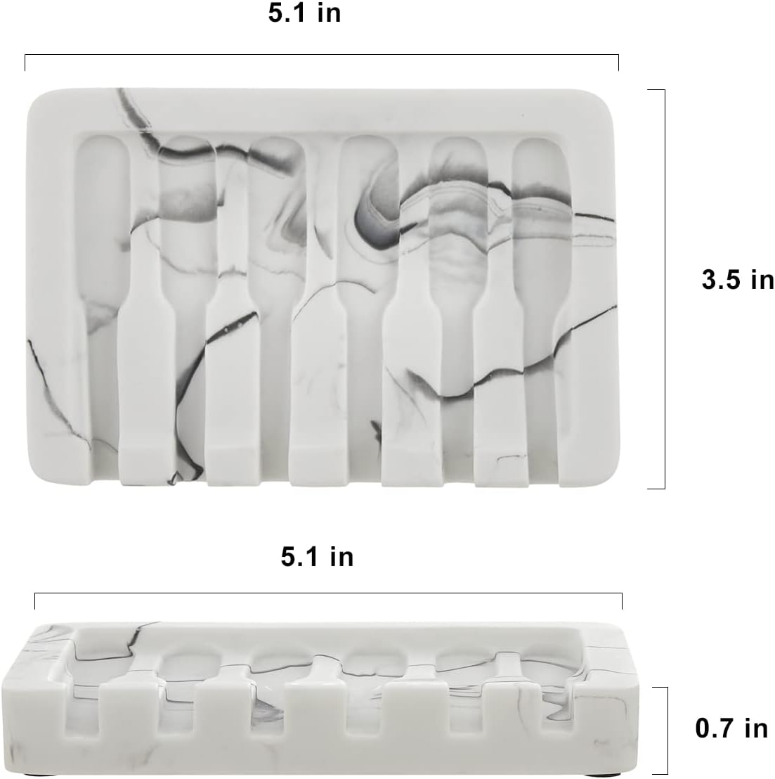 Marble soap dish holder for bathroom kitchen