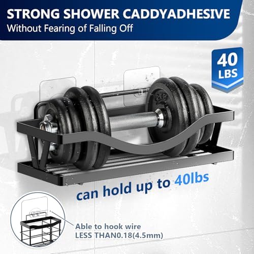14-Piece FGSAEOR Removable Adhesive Shower Caddy for Bathroom Storage