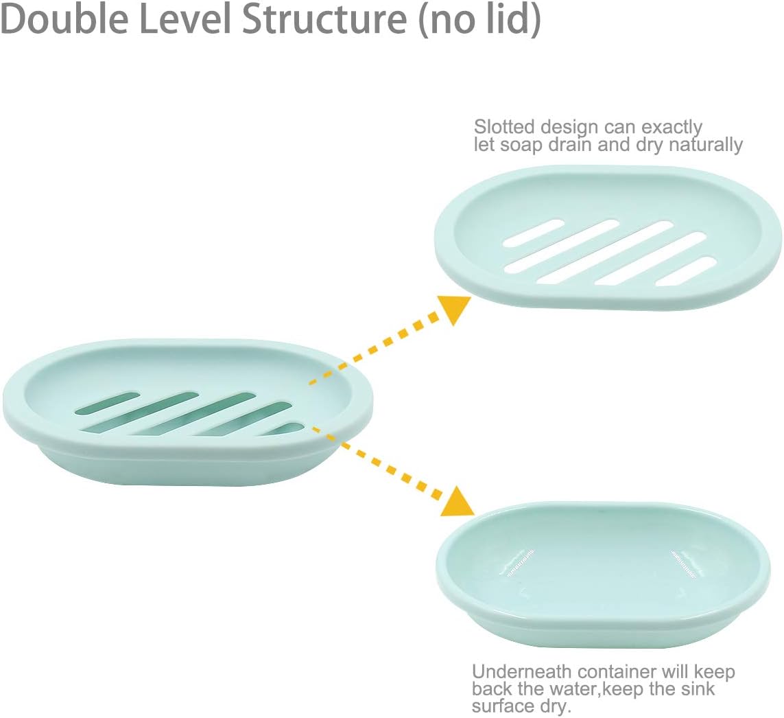 2-Pack Soap Dish Durable Safe