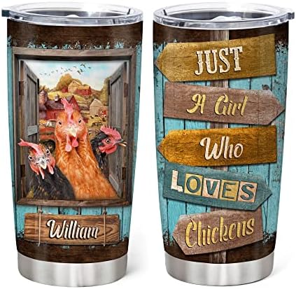 Perfect for Cooking EntertainingPersonalized 20oz Stainless Steel Tumbler for Chicken Lovers