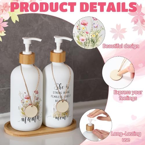 Siner 2-Pack Glass Soap Dispenser for Mom