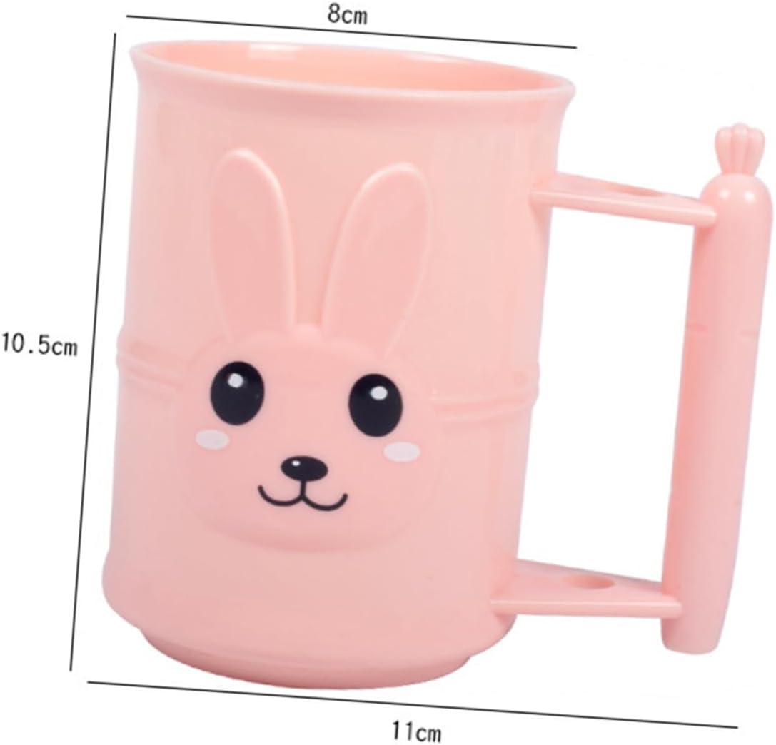 LIFKICH Cartoon Rabbit Toothbrush Holder Portable Bathroom Cup