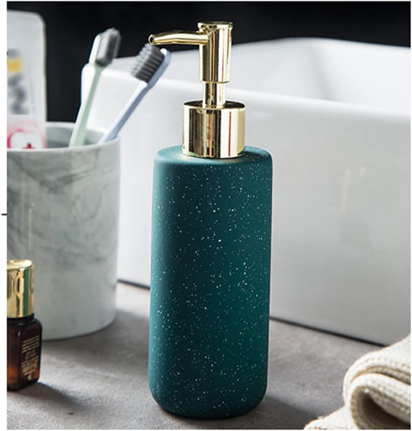 Moisture ceramic soap dispenser set