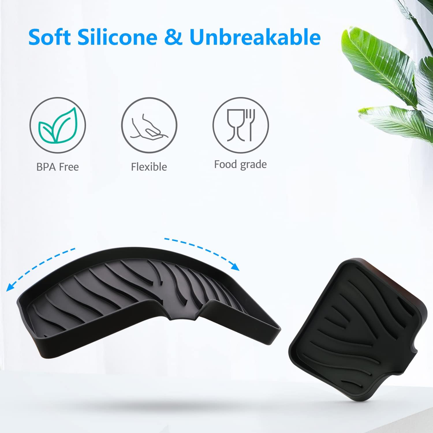 3-Pack Silicone Soap Dishes Set Kitchen and Bathroom Essential