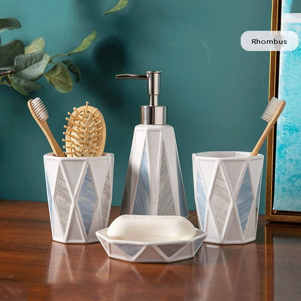 Stylish 4-Piece Soap Dispenser Set for Bathrooms Durable Multipurpose Design