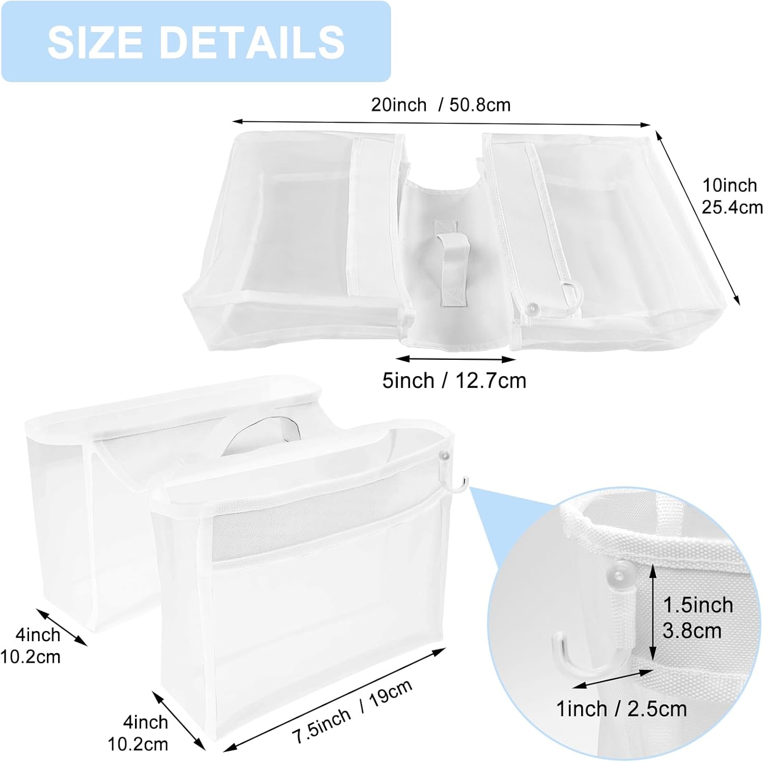 Cerpourt BABY BATHTUB TOY STORAAges 2 Compartments Mesh Organizer