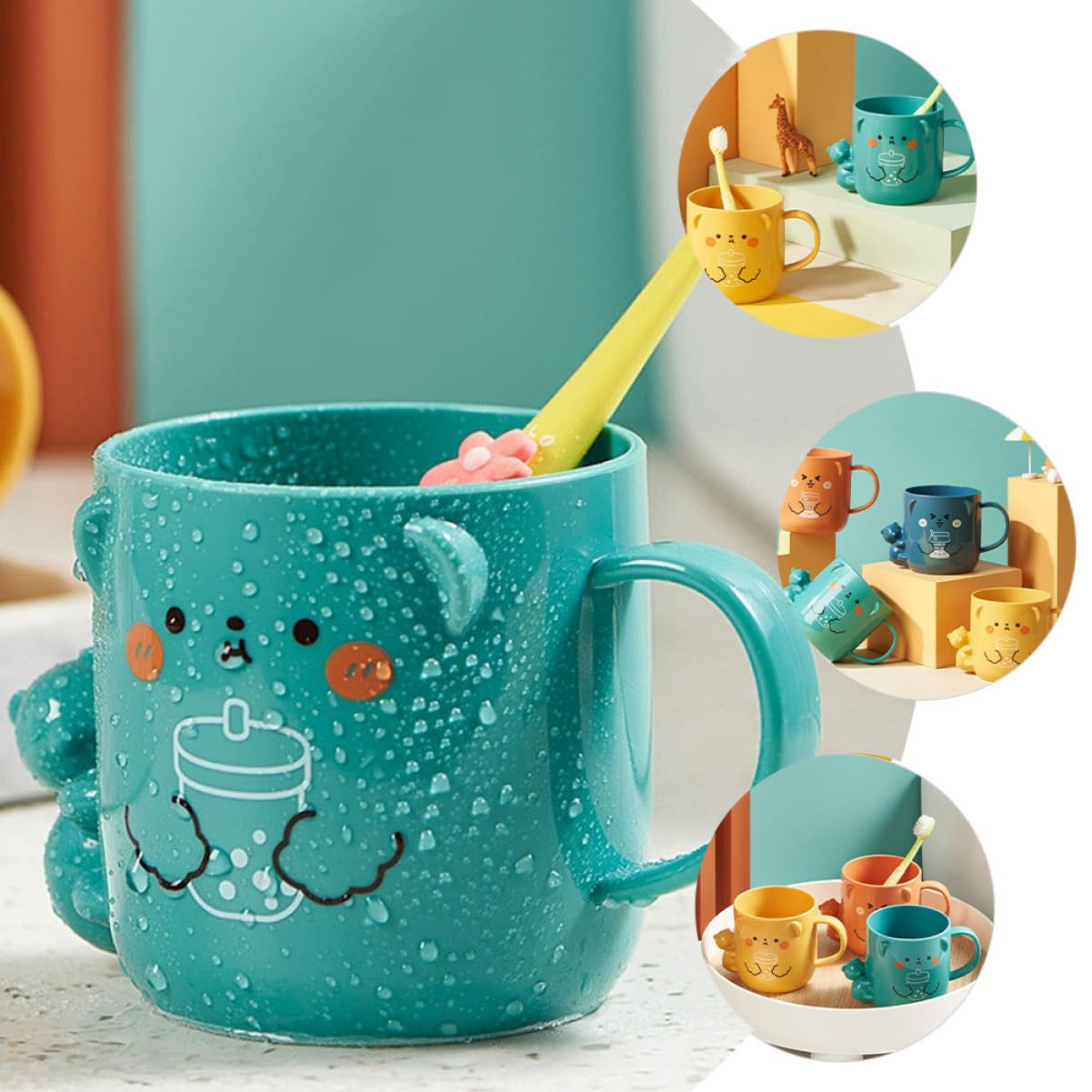 4-Piece PartyKindom Reusable Kids Novelty Commands Tumbler Surprise