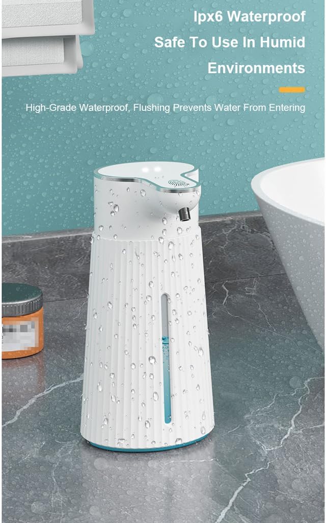 Liquid Automatic Foaming Soap Dispenser 400ml Touchless USB Rechargeable Wall Mount Commercial Use