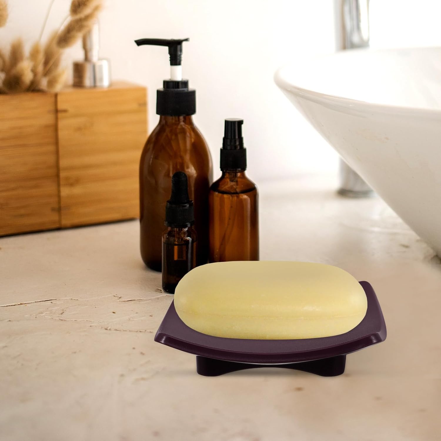 VOSAREA Portable Dish Holder - Stylish and Functional for Bathroom and Kitchen