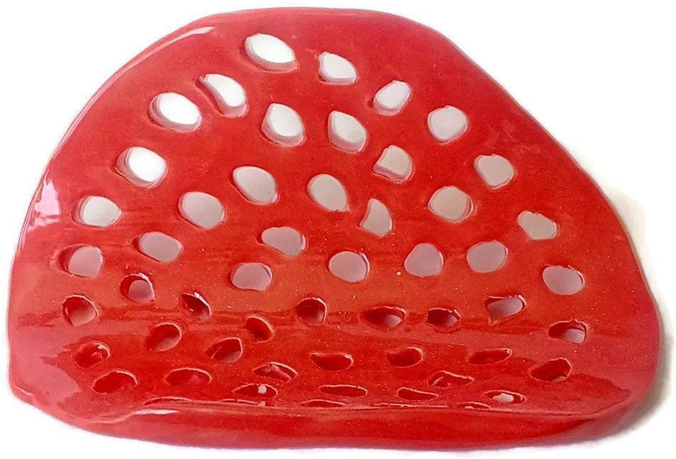 Modern Handmade Ceramic Soap Dish with Organic Shape
