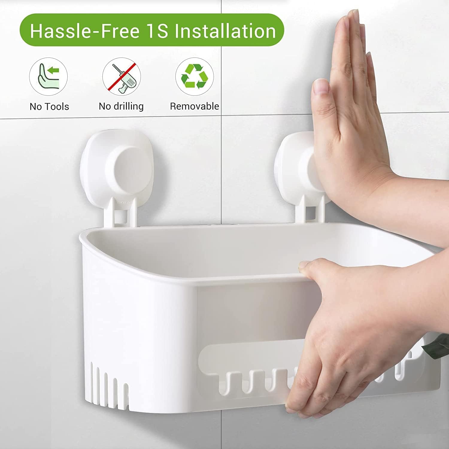 No Drilling Required Suction Organizer