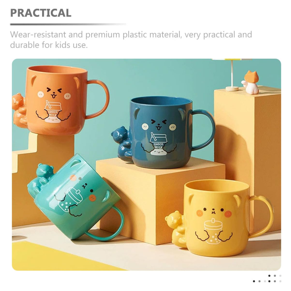 4-Piece PartyKindom Reusable Kids Novelty Commands Tumbler Surprise