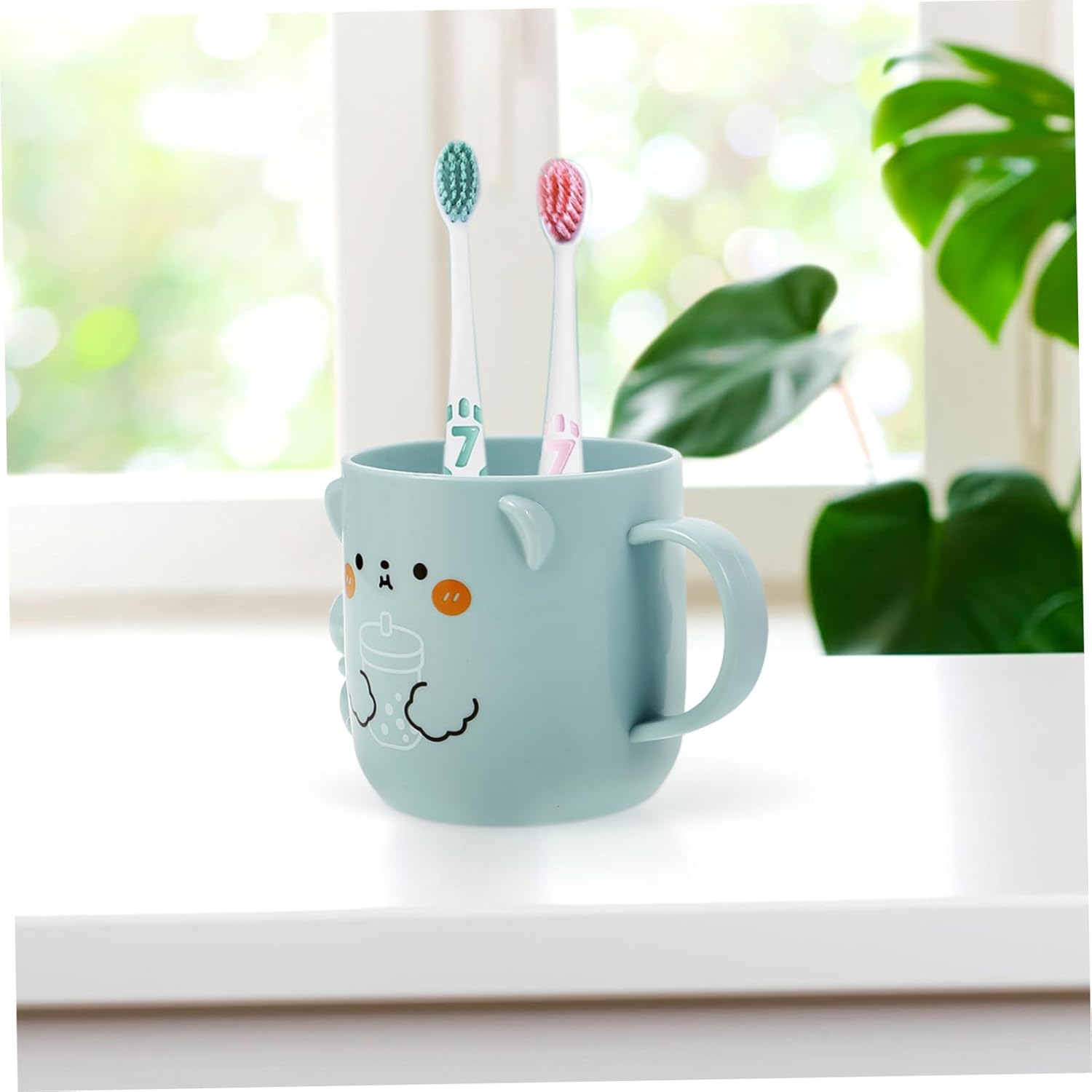 Adorable Cartoon Toothbrush Holders for Kids in 2-Pack