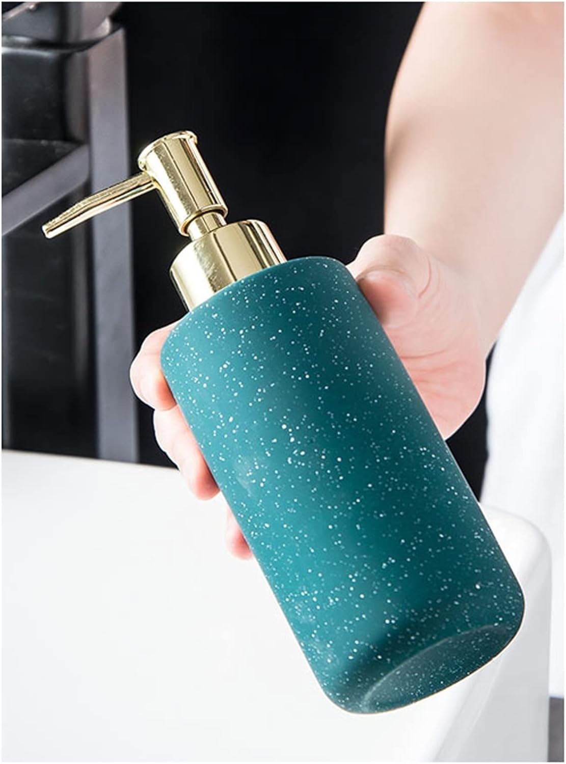 Moisture ceramic soap dispenser set