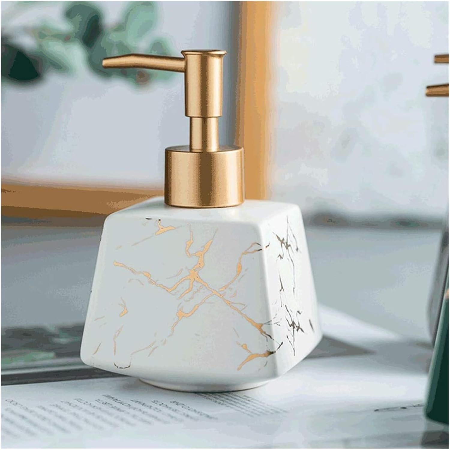 WZBNHYU Green Pigmented Refillable Pump Dispenser for Kitchen Bathroom Use