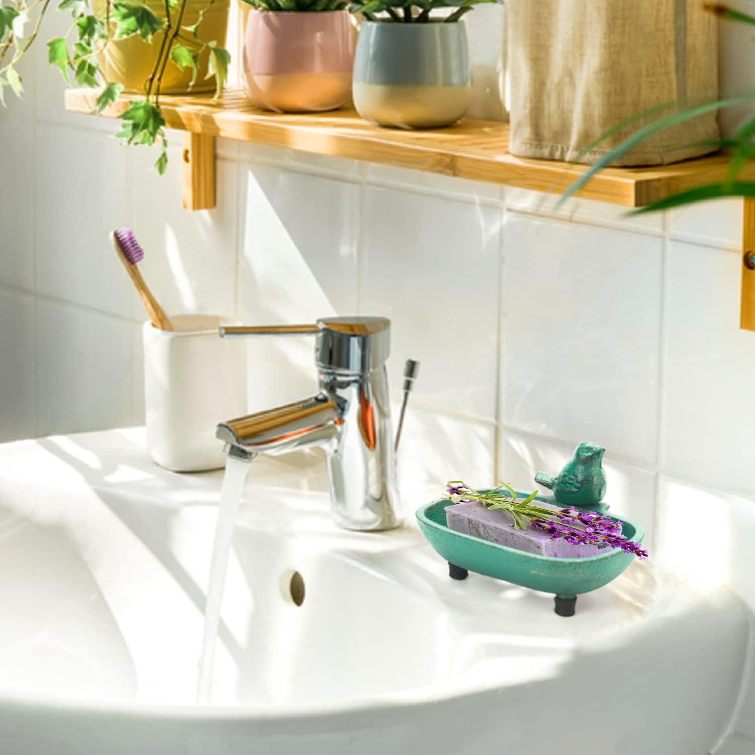 Sungmor Heavy Duty Cast Iron Hand Soap Holder