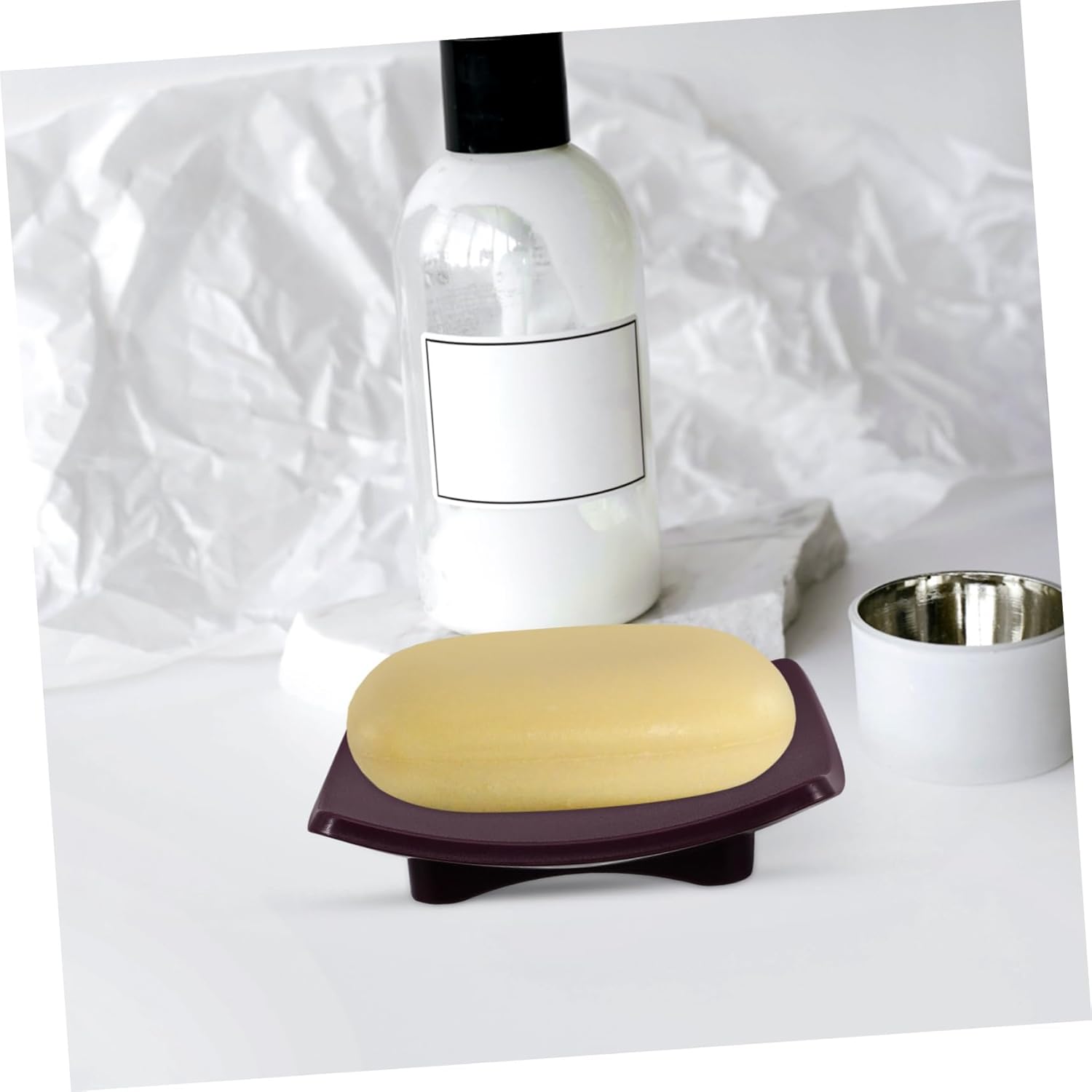 Elegant Curved Bar Soap Dish for Home Bathroom Use
