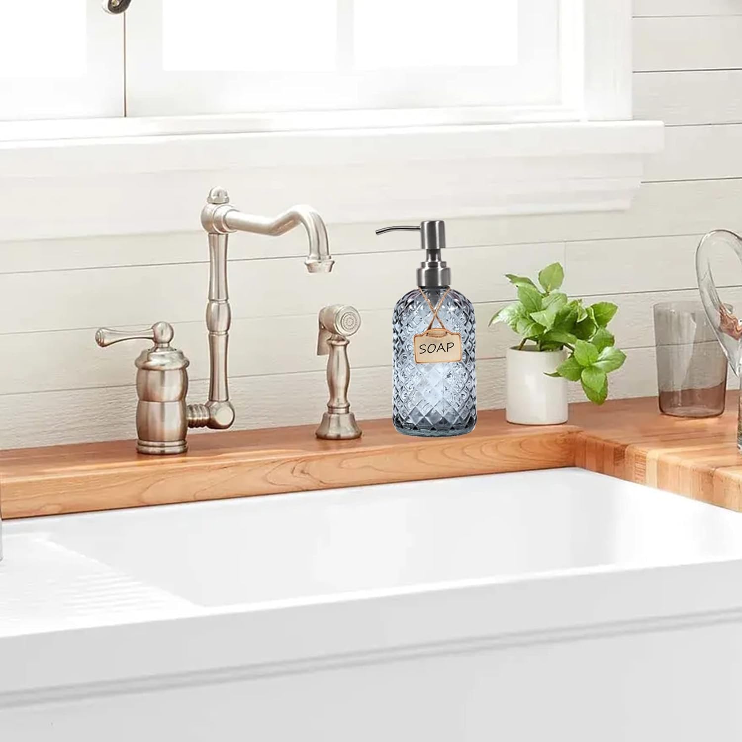 Funly mee Glass Soap Dispenser 2 Pack
