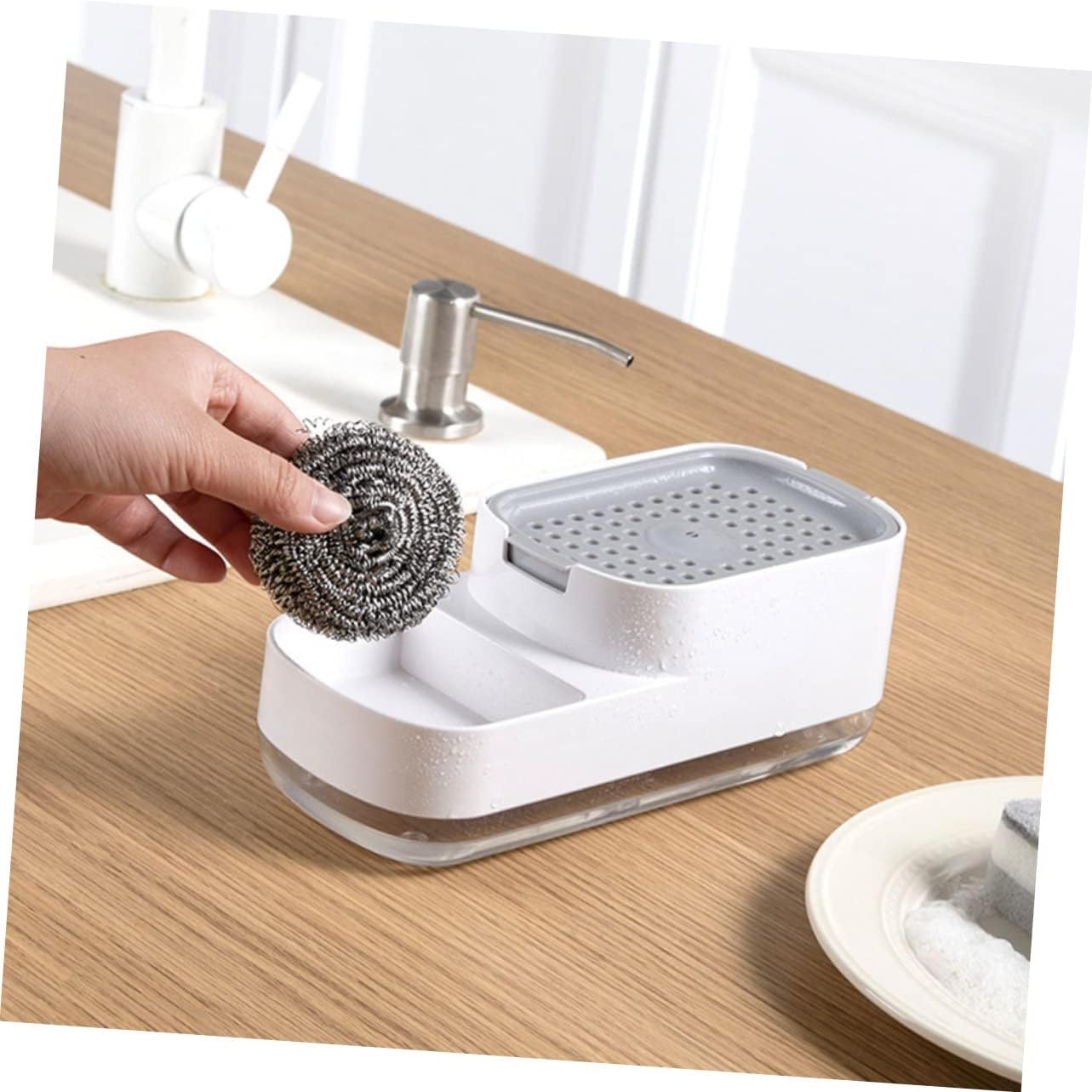 KONTONTY Dish Soap Dispenser - Safe Plastic Pump for Kitchen Bathroom