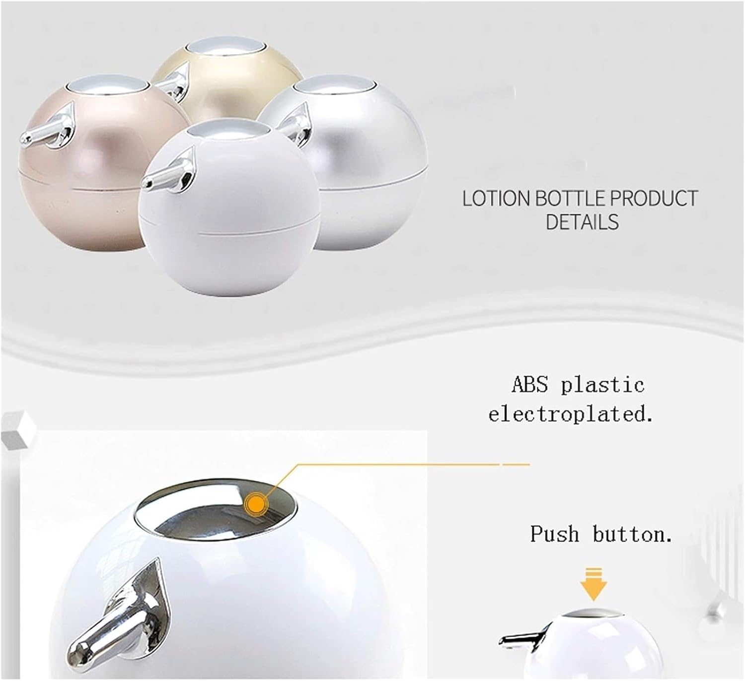 Gold ABS Soap Dispenser for Kitchen and Bathroom