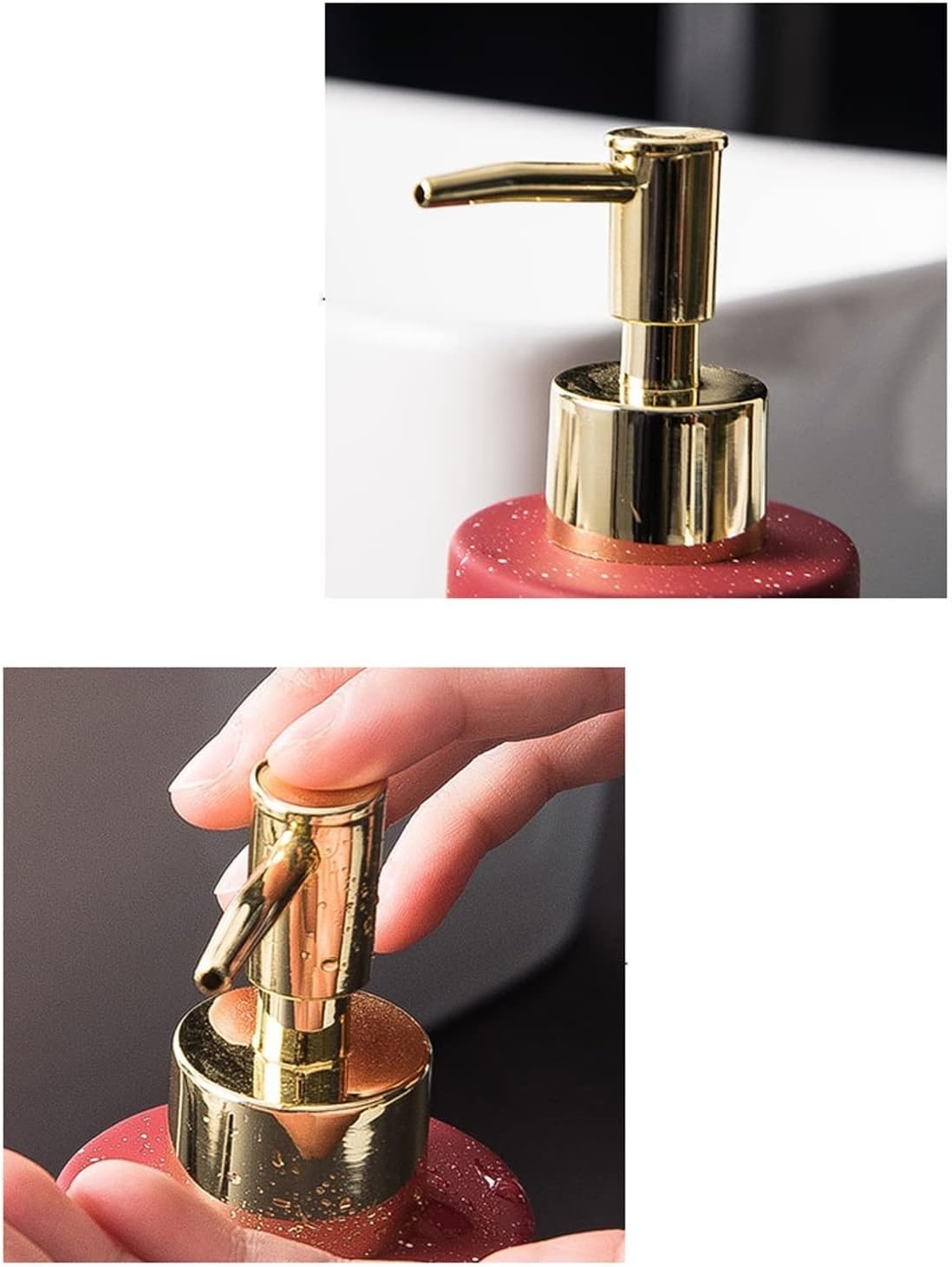 Moisture ceramic soap dispenser set