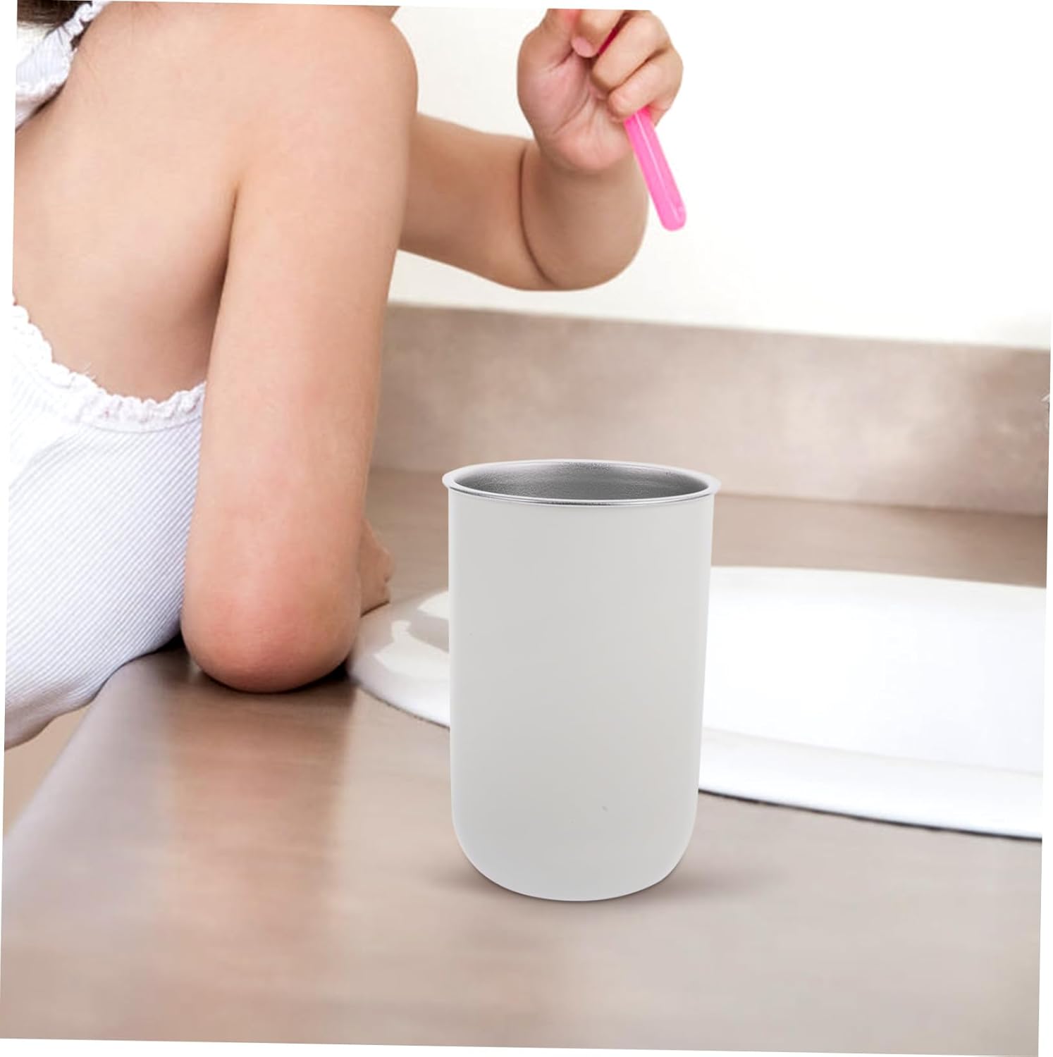 Kontonty Fun Practical Round Steel Bath Storage Cup