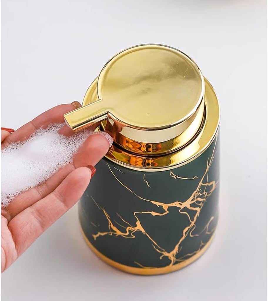 400ml Ceramic Foaming Soap Dispenser with Marble Design