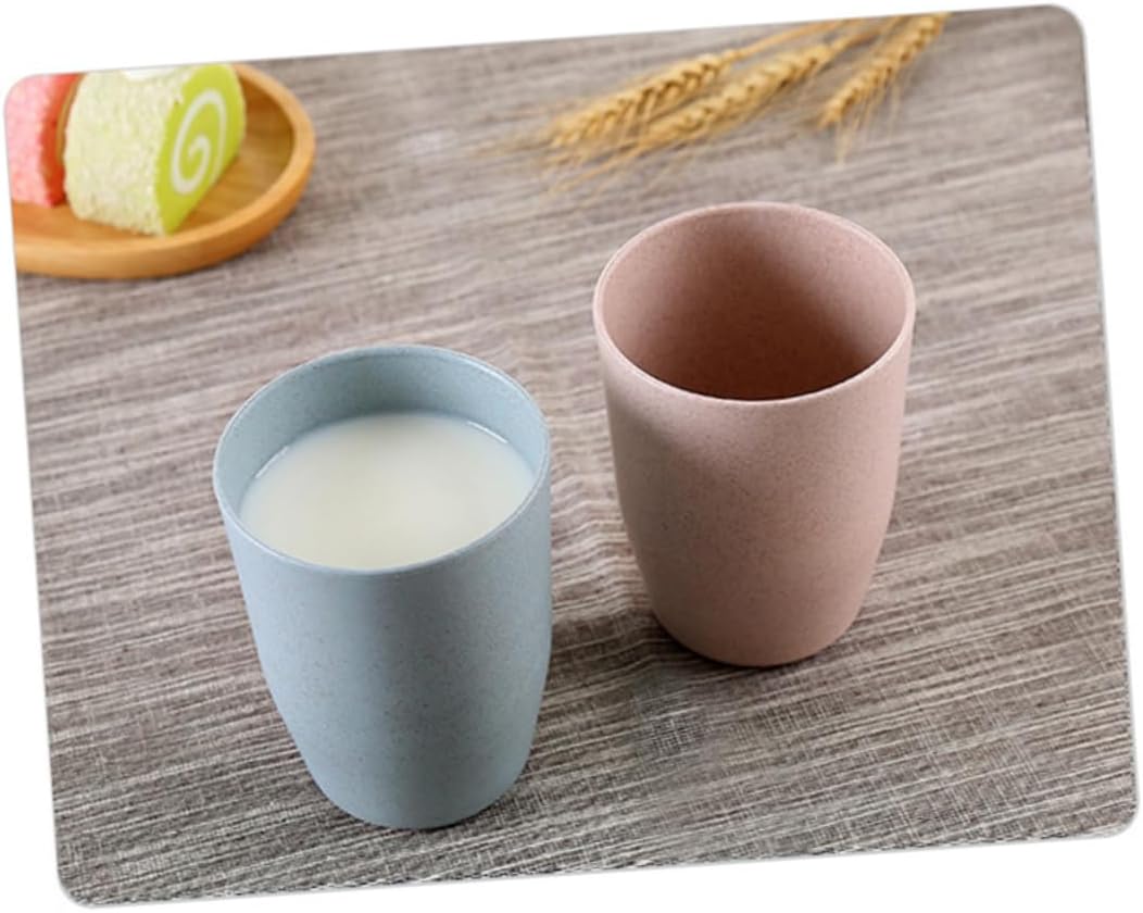 Bathroom Wheat Straw Cup Tumbler for Kids and Adults