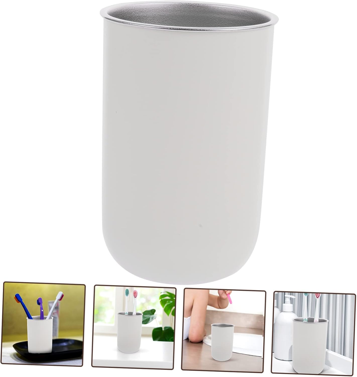 Stainless Steel Travel Cup Compact Bathroom Storage Solution