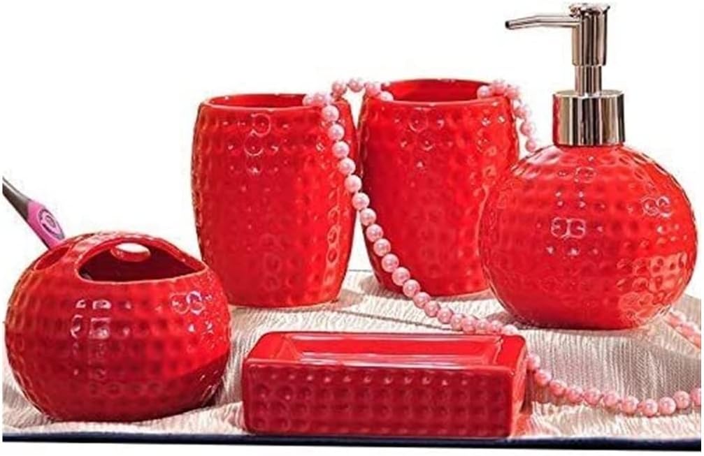 Elegant 5-Piece Soap Dispenser Set for Bathroom