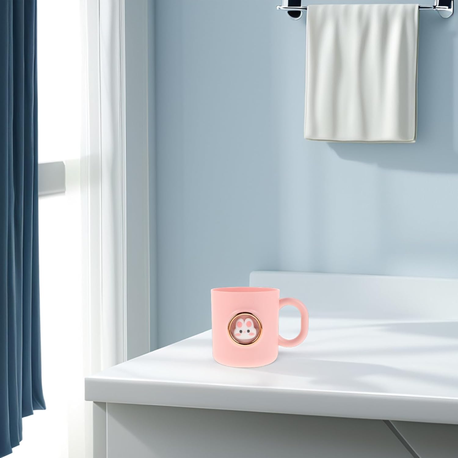 Adorable Cartoon Pink Toothbrush Cup