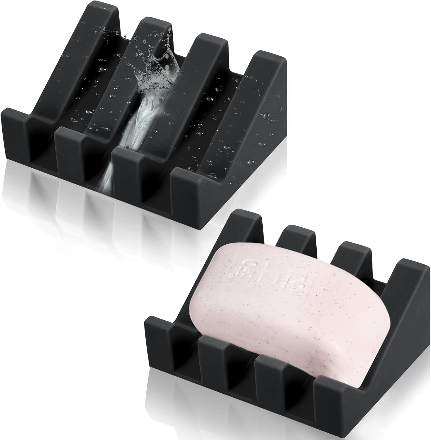 Cunhill 2 Piece Silicone Soap Dish Set