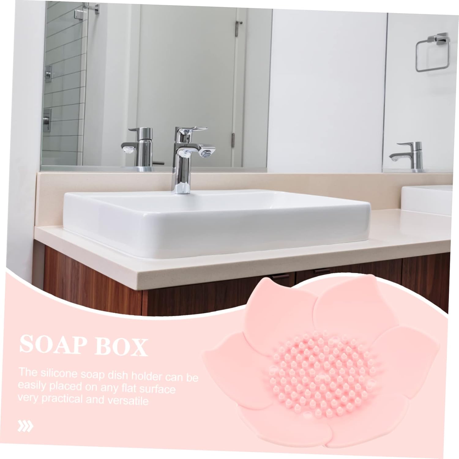 Elegant Silicone Soap Dish Holder for Bathroom