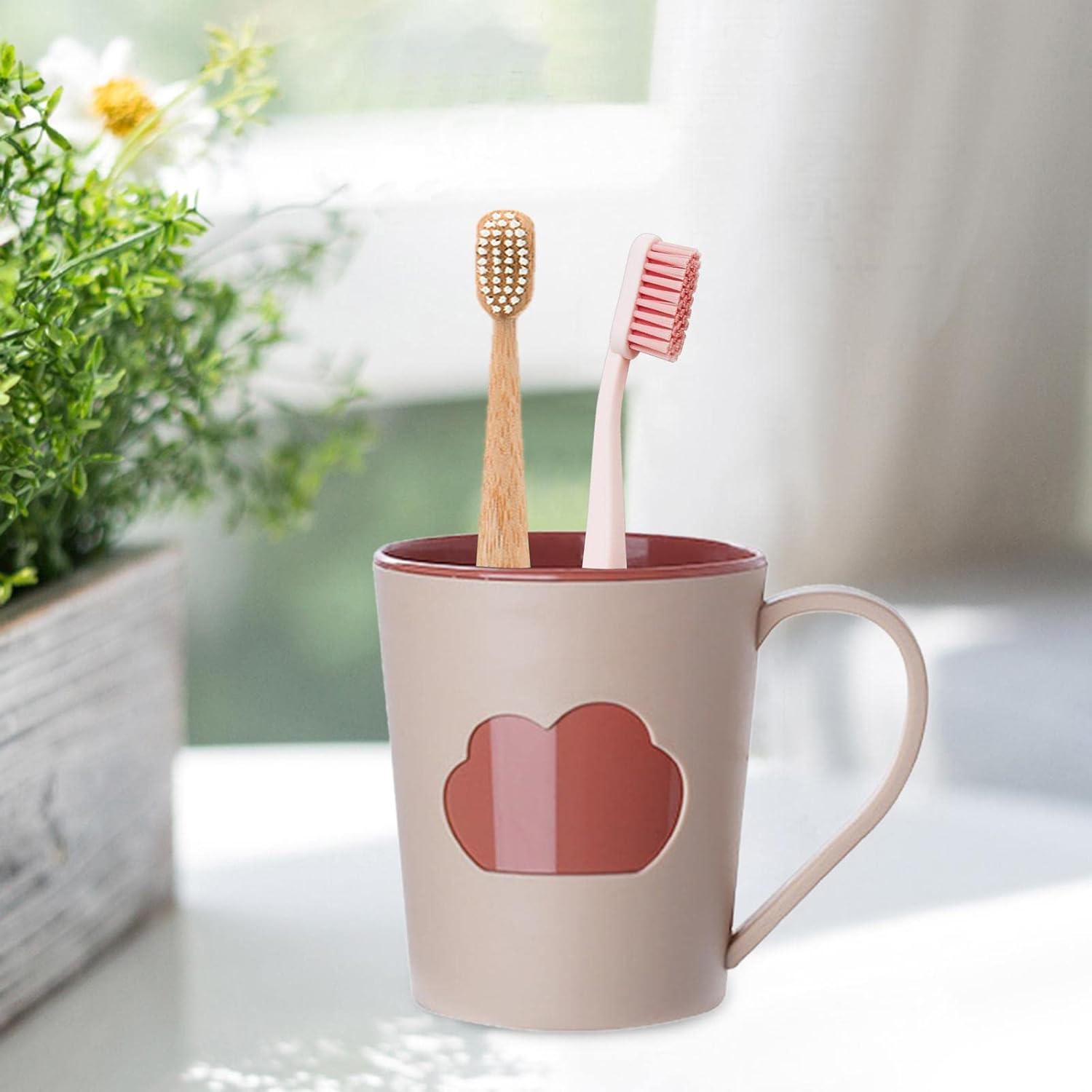 Unique Style 400ml Reusable Bathroom Tumbler Brush Cup