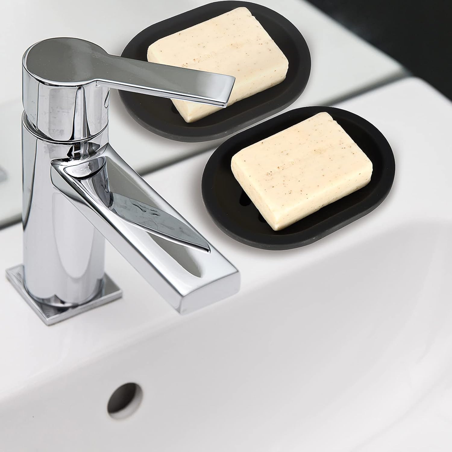 2-Piece Soap Dish for Sink Durable and Easy to Clean