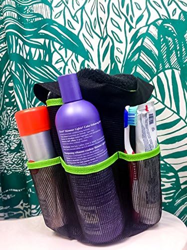 Camco Shower Caddy Black Green Mesh 1