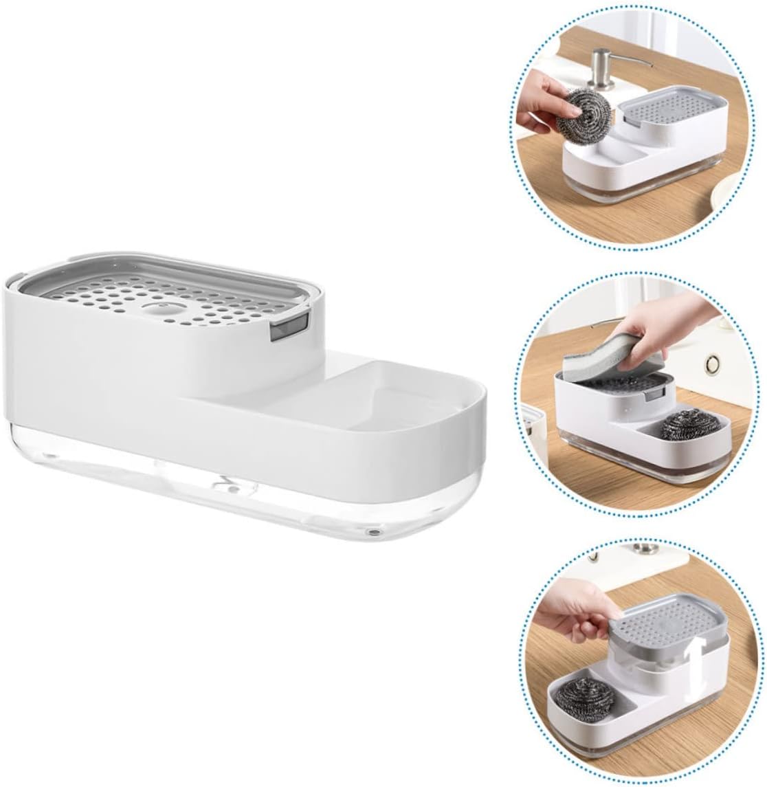 KONTONTY Dish Soap Dispenser - Safe Plastic Pump for Kitchen Bathroom