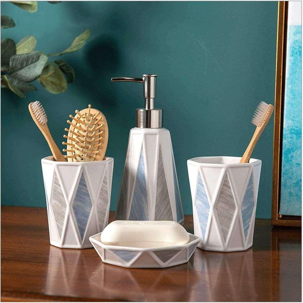 Stylish 4-Piece Soap Dispenser Set for Bathrooms Durable Multipurpose Design