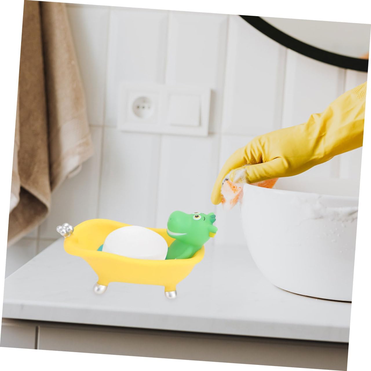 ABOOFAN 2-Pack Cute Cartoon Animal Soap Dish