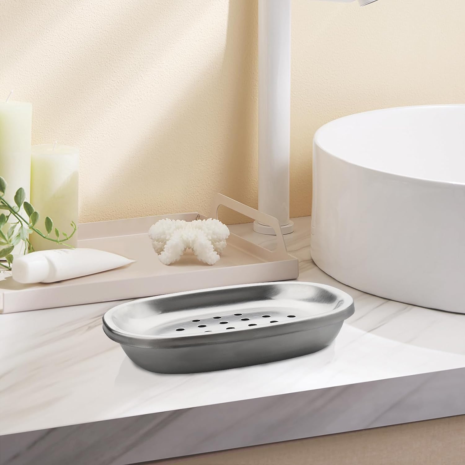 Stainless Steel Soap Dish BXN with Double Layer Draining for Bathroom