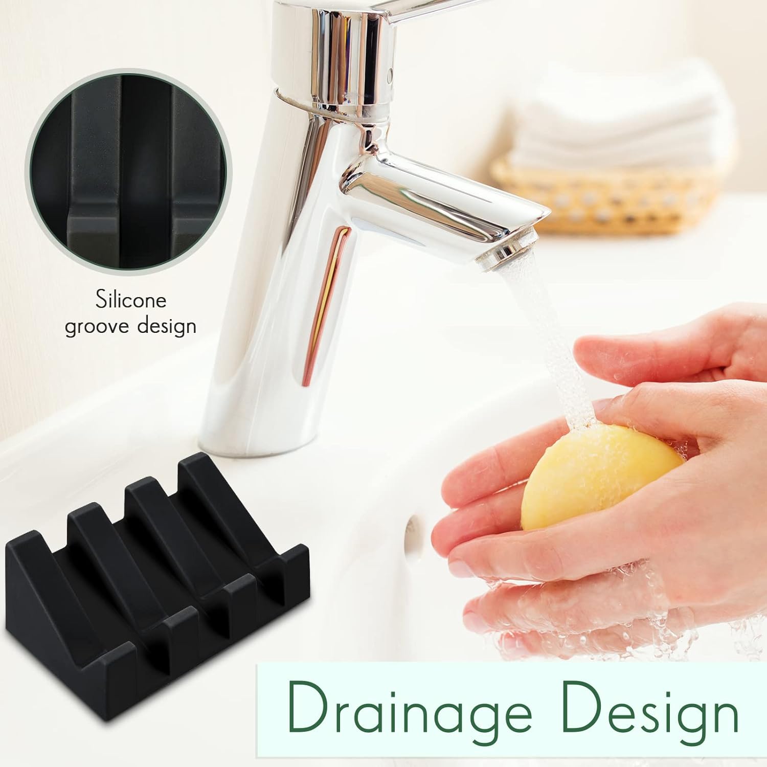 Cunhill 2 Piece Silicone Soap Dish Set
